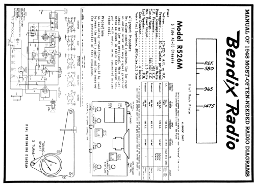 R526MB ; Bendix Radio (ID = 86022) Radio