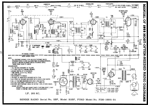 R5BF Ford FDH-18805-B1; Bendix Radio (ID = 1399856) Car Radio