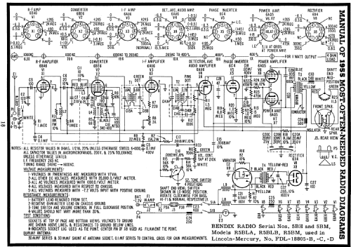 R5BLB R-5-BLB Lincoln-Mercury FDL-18805-B-D; Bendix Radio (ID = 121778) Car Radio