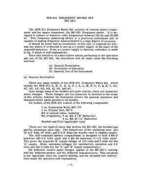 SCR-211-A Frequency Meter Set ; Bendix Radio (ID = 2968884) Equipment