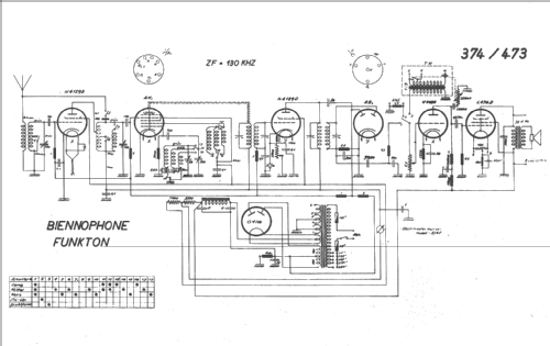 Super-Sélectron 374; Biennophone; Marke (ID = 14909) Radio