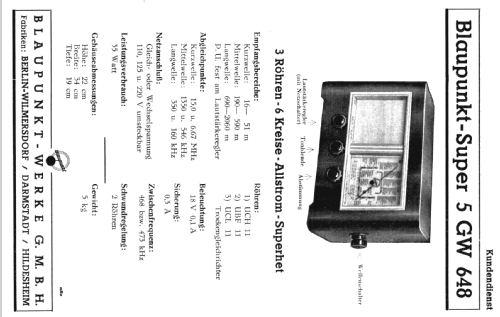 5GW648; Blaupunkt Ideal, (ID = 64683) Radio