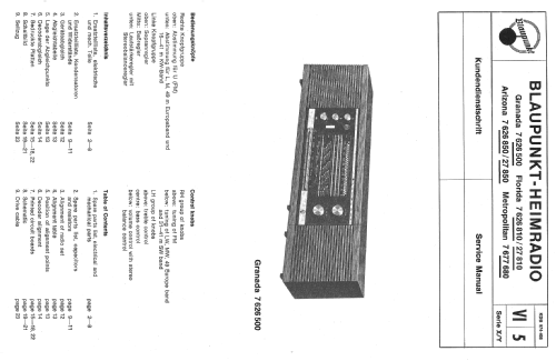 Arizona Stereo 7.626.850, Ch= 7.626.110; Blaupunkt Ideal, (ID = 374299) Radio