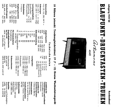 Arkansas-Vollstereo 4640; Blaupunkt Ideal, (ID = 66410) Radio