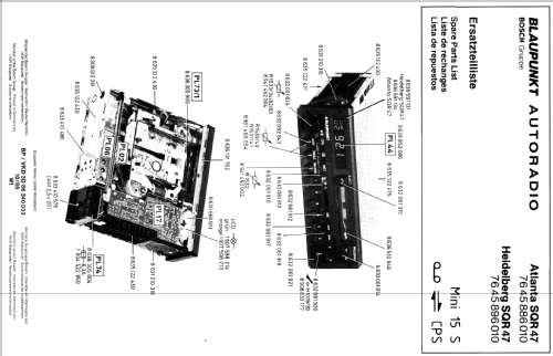 Atlanta SQR 47 7.645.886.010; Blaupunkt Ideal, (ID = 652581) Car Radio