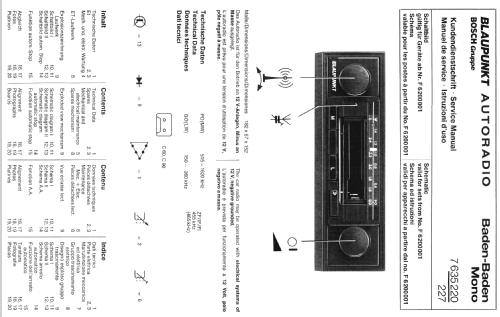 Baden-Baden Mono 7.635.220; Blaupunkt Ideal, (ID = 573974) Autoradio