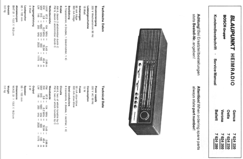 Ballett 7.624.280; Blaupunkt Ideal, (ID = 151549) Radio