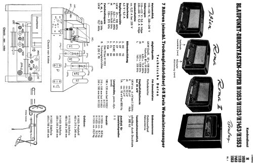 Bombay H 1553; Blaupunkt Ideal, (ID = 645037) Radio