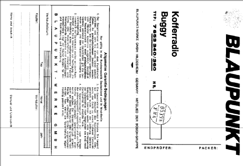 Buggy UMK 7.653.360; Blaupunkt Ideal, (ID = 184941) Radio