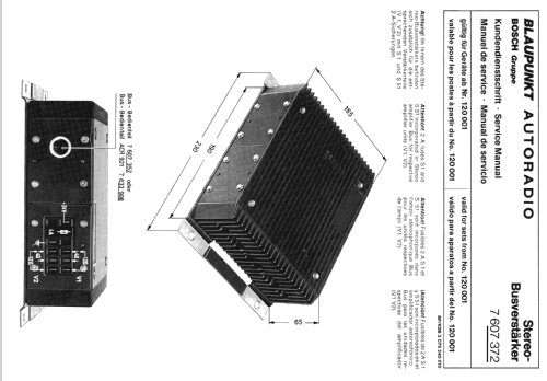 Stereo-Busverstärker 7.607.372; Blaupunkt Ideal, (ID = 559662) Ampl/Mixer