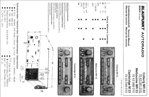 Coburg MR 23 7.643.591.010; Blaupunkt Ideal, (ID = 613309) Car Radio