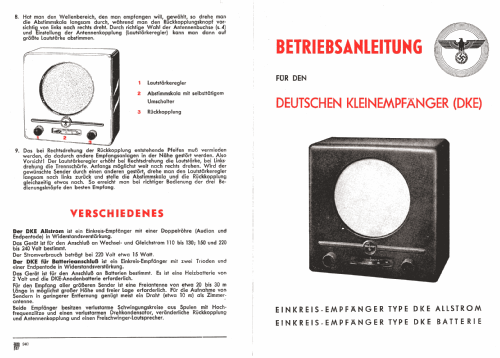 Deutscher Kleinempfänger 1938 DKE38; Blaupunkt Ideal, (ID = 1211185) Radio