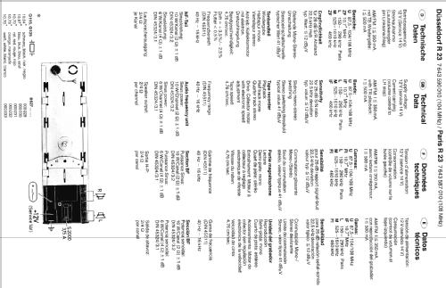 Düsseldorf R 23 7.643.590.010 ab 7350001; Blaupunkt Ideal, (ID = 613558) Car Radio