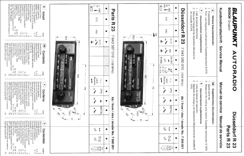 Düsseldorf R 23 7.643.590.010 ab 7350001; Blaupunkt Ideal, (ID = 613559) Car Radio