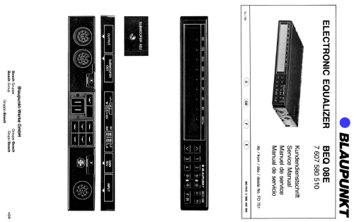 Electronic Equalizer BEQ 08E 7.607.580.510; Blaupunkt Ideal, (ID = 1747812) Ampl/Mixer