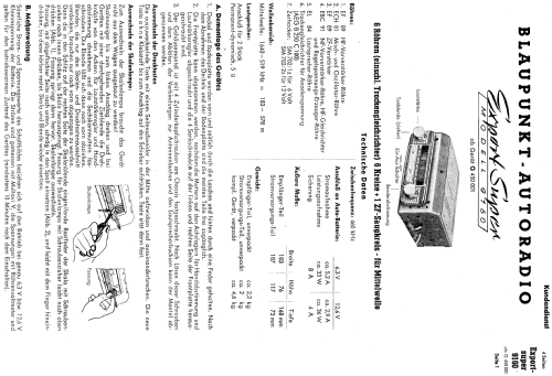 Exportsuper 9160 ab G 450001; Blaupunkt Ideal, (ID = 640328) Car Radio