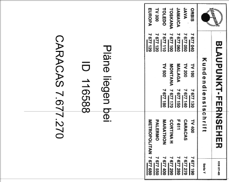 F611 7.677.280; Blaupunkt Ideal, (ID = 374245) Television