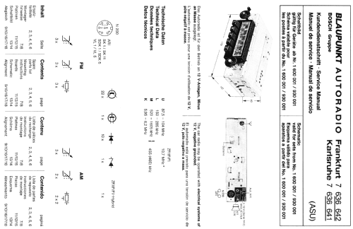 Frankfurt 7.636.642 ab 1600001; Blaupunkt Ideal, (ID = 590188) Car Radio