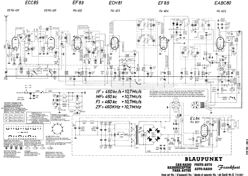 Frankfurt ab G 735001; Blaupunkt Ideal, (ID = 1244589) Car Radio