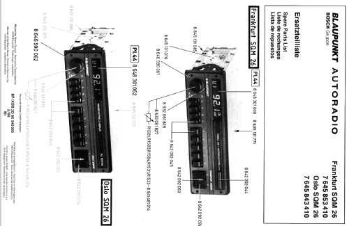 Frankfurt SQM 26 7.645.853.410; Blaupunkt Ideal, (ID = 650514) Car Radio