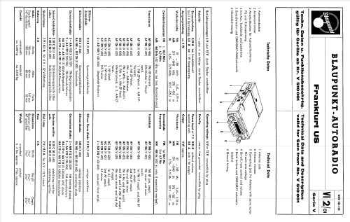 Frankfurt US ab V510001; Blaupunkt Ideal, (ID = 1568682) Car Radio