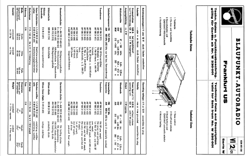 Frankfurt US ab W 330001; Blaupunkt Ideal, (ID = 642260) Car Radio