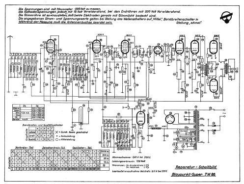 Groß-Super 7W86; Blaupunkt Ideal, (ID = 509281) Radio