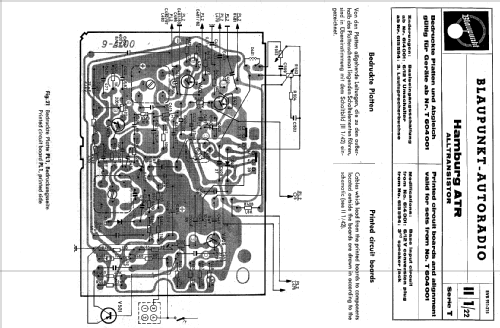 Hamburg ATR Alltransistor ab T 604001; Blaupunkt Ideal, (ID = 832281) Car Radio