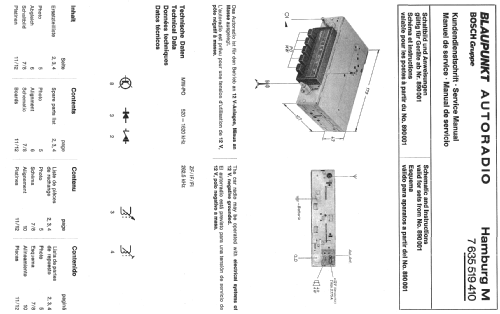 Hamburg M 7.635.519.410 ab Nr.: 890001; Blaupunkt Ideal, (ID = 482275) Car Radio