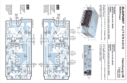 Hamburg US 7.635.519.4xx ab Nr.: 880001; Blaupunkt Ideal, (ID = 921955) Car Radio