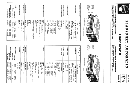 Hannover II ab D 370001; Blaupunkt Ideal, (ID = 1130318) Car Radio