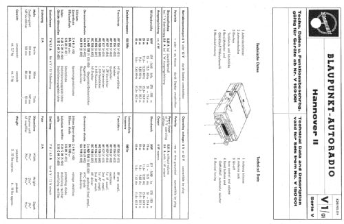 Hannover II ab V 150001; Blaupunkt Ideal, (ID = 169724) Car Radio