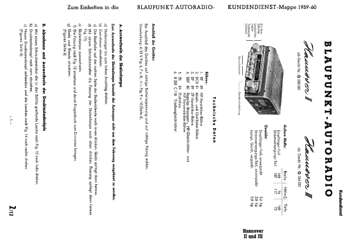 Hannover III ab Q 344001; Blaupunkt Ideal, (ID = 686617) Car Radio