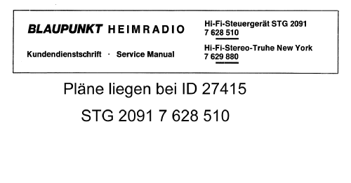 Hi-Fi-Musikstudio New-York 7.629.880; Blaupunkt Ideal, (ID = 969011) Radio