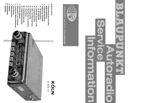 Köln ATR ab U 540001; Blaupunkt Ideal, (ID = 151508) Car Radio