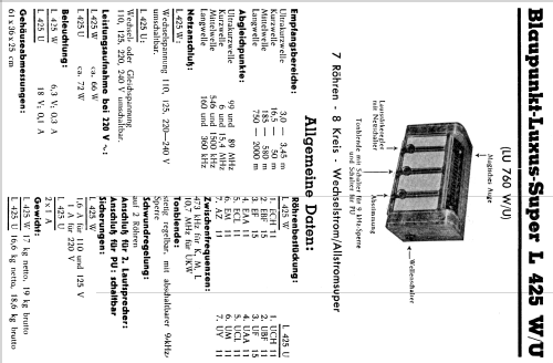 L425W; Blaupunkt Ideal, (ID = 1737918) Radio