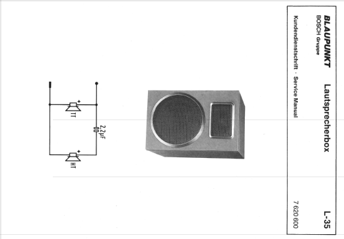 L 35 7.620.600; Blaupunkt Ideal, (ID = 389570) Speaker-P