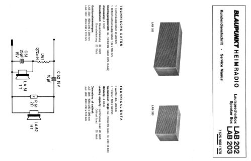 LAB 202 7.626.960; Blaupunkt Ideal, (ID = 609302) Speaker-P