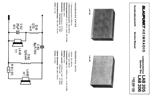 LAB-206 7629993; Blaupunkt Ideal, (ID = 969127) Speaker-P