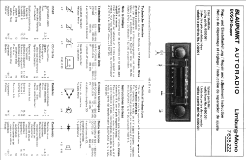 Limburg-Mono 7.635.222; Blaupunkt Ideal, (ID = 573567) Car Radio