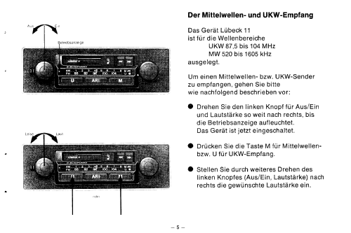 Lübeck 11 7.641.011.010; Blaupunkt Ideal, (ID = 1618273) Car Radio