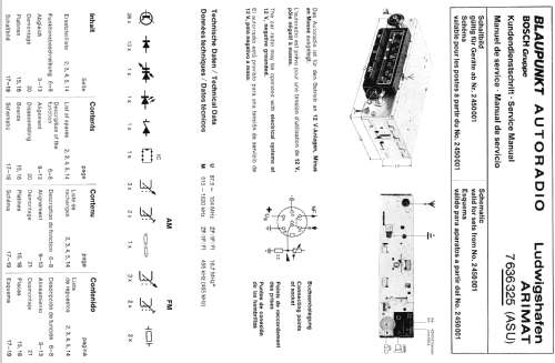 Ludwigshafen Arimat ASU 7.636.325 ab 2450001; Blaupunkt Ideal, (ID = 579246) Car Radio