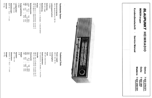 Madeira 7.622.291; Blaupunkt Ideal, (ID = 147700) Radio