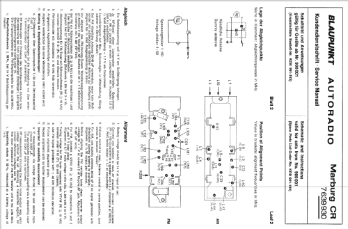 Marburg CR 7.639.930 ab 900001; Blaupunkt Ideal, (ID = 608419) Car Radio