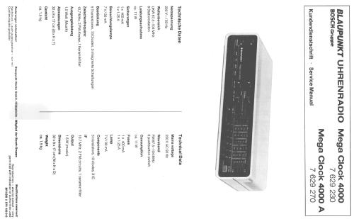 Mega Clock 4000 7.629.230; Blaupunkt Ideal, (ID = 582924) Radio