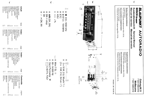 Melbourne M 21 7.641.648.010; Blaupunkt Ideal, (ID = 611020) Car Radio