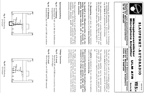 Mikrofonverstärker Ulm ATR ab U 998001; Blaupunkt Ideal, (ID = 631486) Ampl/Mixer