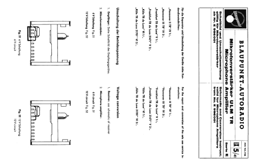Mikrofonverstärker Ulm TR ab E 996001; Blaupunkt Ideal, (ID = 940409) Ampl/Mixer