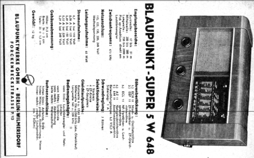 Minden 5W648M Ch= T499W; Blaupunkt Ideal, (ID = 997428) Radio