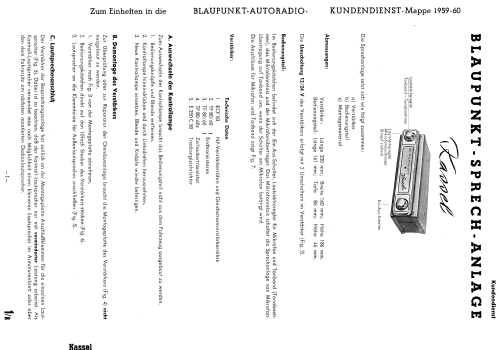 Omnibus-Sprechanlage Kassel; Blaupunkt Ideal, (ID = 656215) Ampl/Mixer